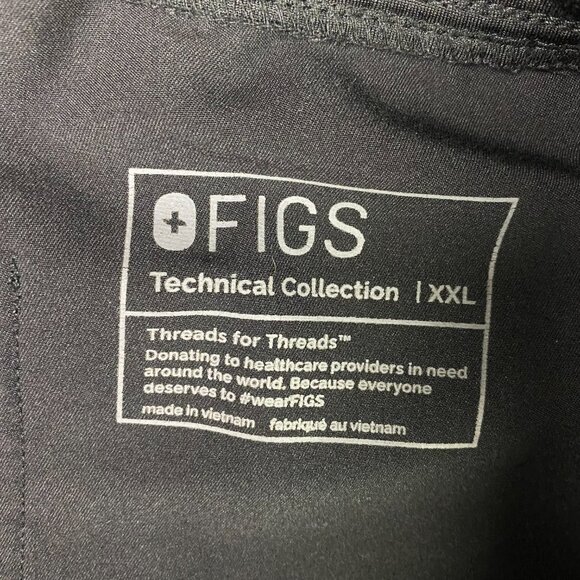 Figs High Waisted Yola Scrub Pants Women's XXL Black Yoga W22SW2013 - Picture 8 of 13